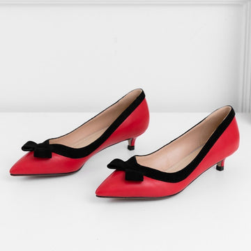 New Korean Style Black, White, Khaki Kitten Heels